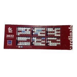 St Louis Cardinals 2022 MLB Magnetic Season Schedule Red White 8.5x3.5 Inch